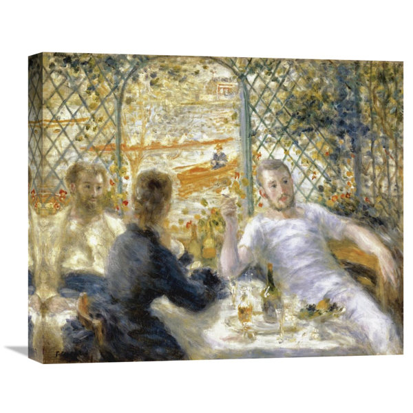 Vault W Artwork 'The Rowers Lunch' by PierreAuguste Renoir Painting
